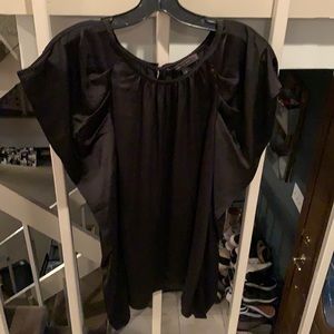 Black silk blouse
